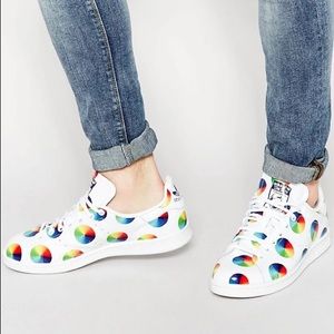 ADIDAS OG S77367 Stan Smith Rainbow PolkaDot Shoe